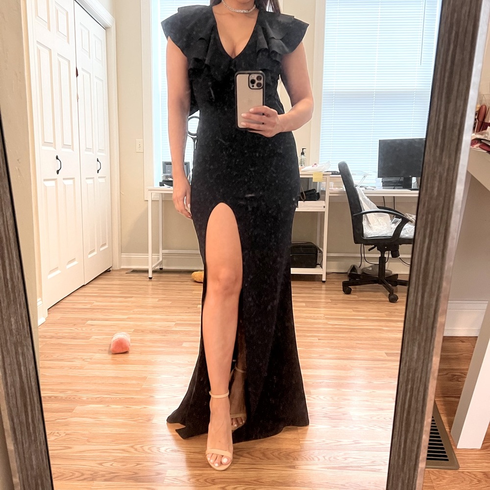 Navy blue mermaid maxi gown/dress - Picture 3 of 4